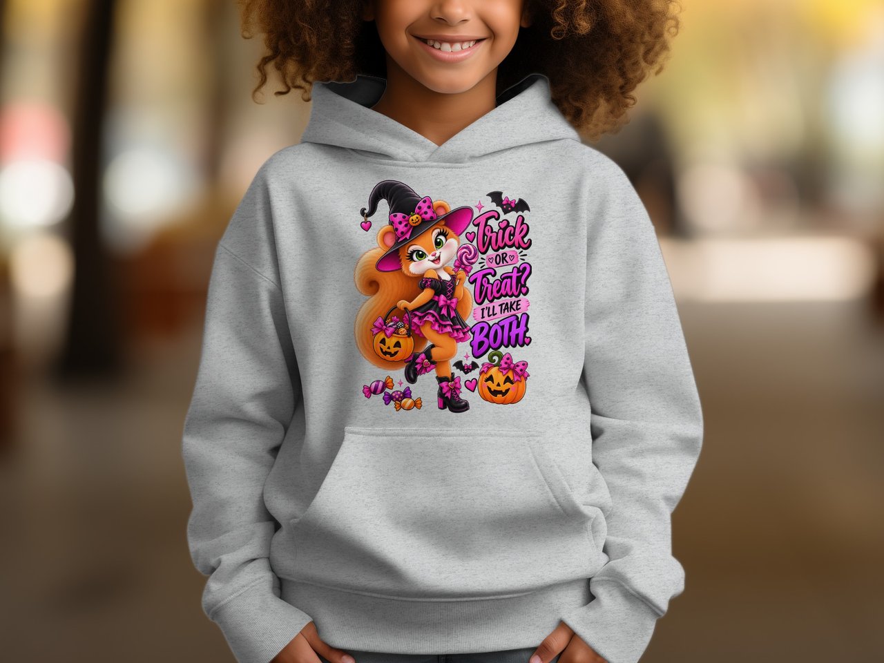 Trick or Treat Sally the Squirrel Sweatshirt