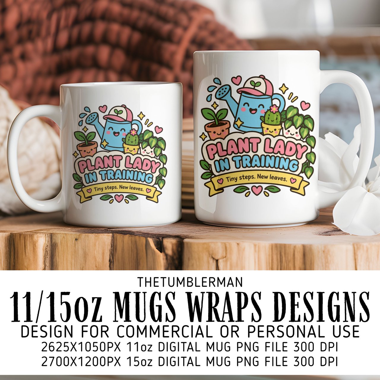 Plant Lady in Training Digital Mug Wrap