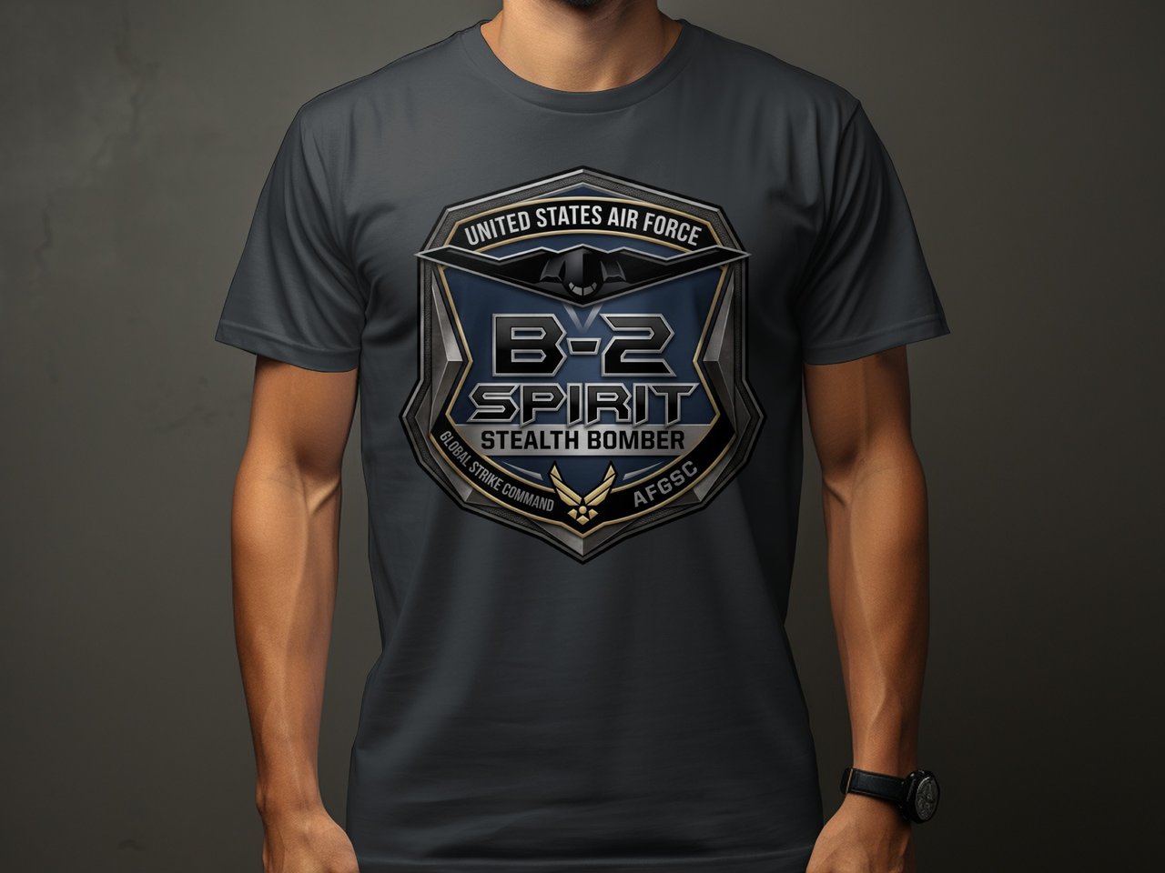 Stealth Bomber T-Shirt, Military Aviation Graphic Tee, B-2 Spirit Air Force Shirt, Veteran Retirement Gift for Pilot, Dad Aviation Present