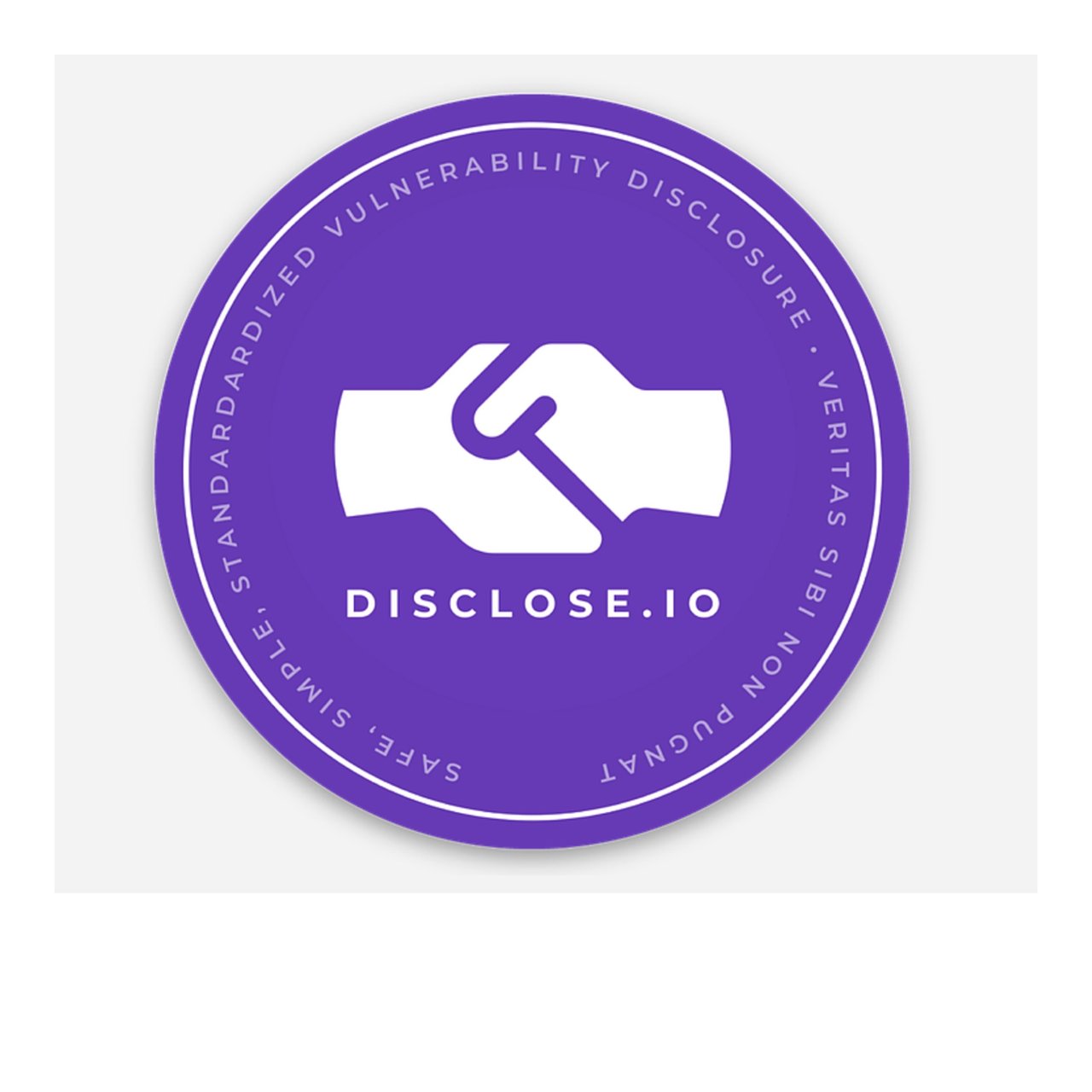 DISCLOSE.IO PURPLE CIRCULAR STICKER