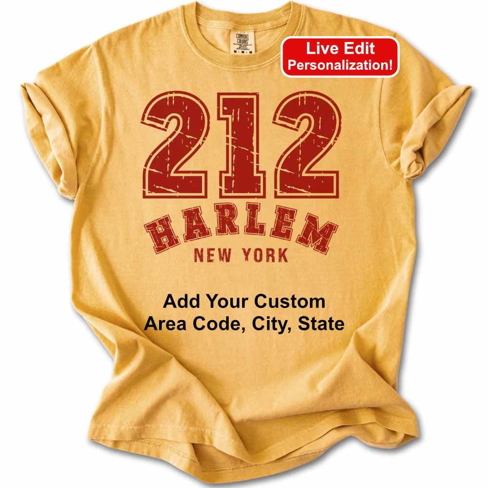 LIVE EDIT! Personalized Area Code Tee