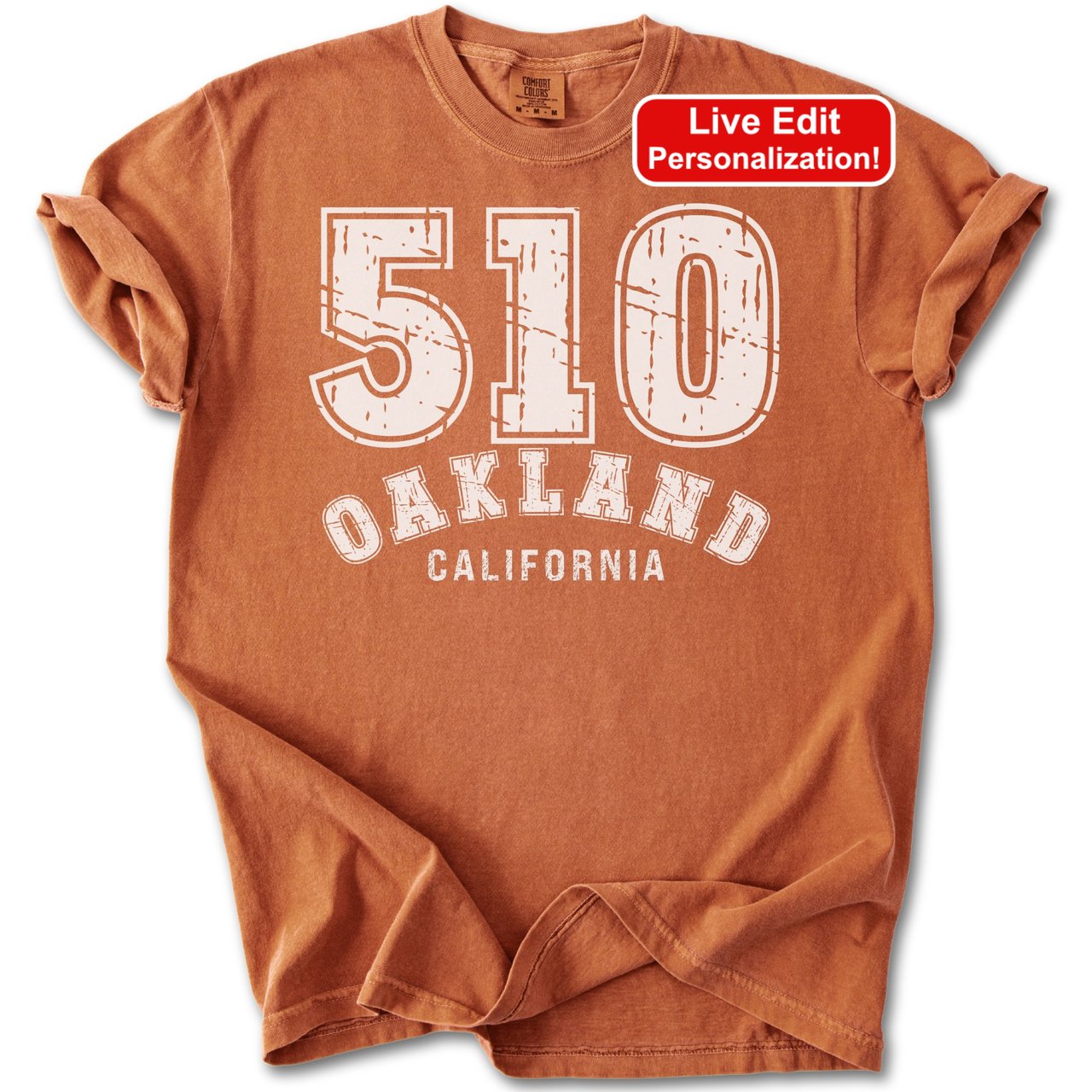 LIVE EDIT! Personalized Area Code W1 Tee