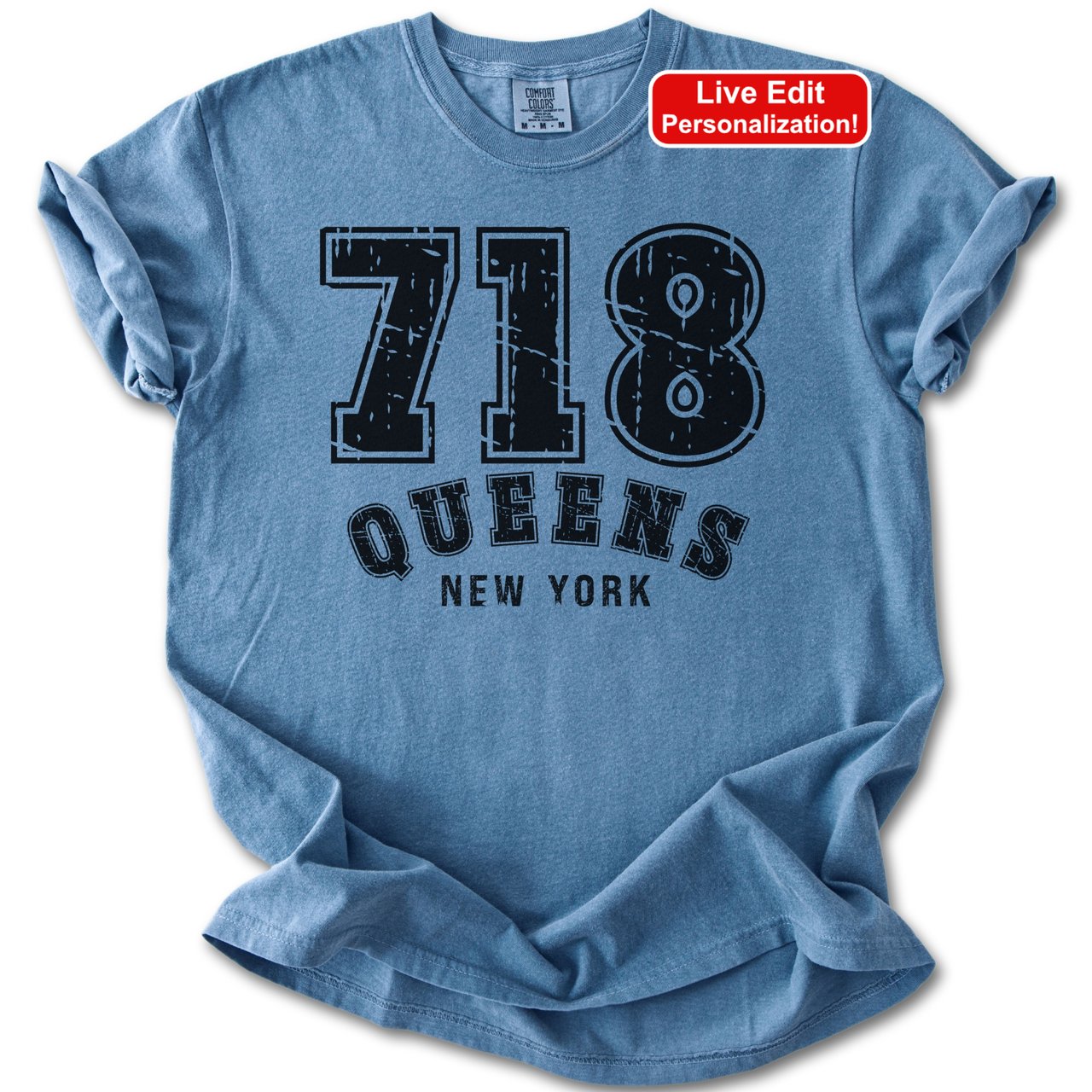 LIVE EDIT! Personalized Area Code B1 Tee