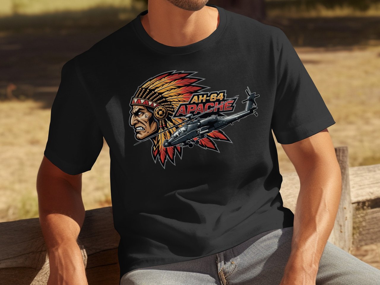 AH-64 Apache Helicopter T-Shirt, Military Aviation Shirt, Attack Chopper Graphic Tee, Army Veteran Pilot Gift for Him, Aircraft Graphic Top