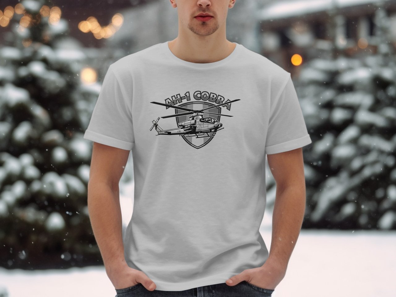 AH-1 Cobra Helicopter T-Shirt, Military Aviation Shirt, Attack Chopper Graphic Tee, Veteran Flight Pilot Gift, Tactical Aircraft Shirt