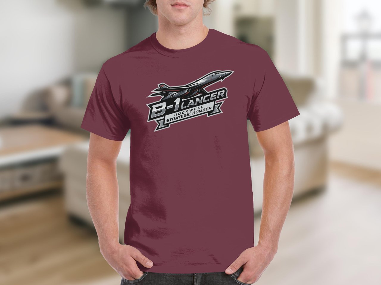 B1 Lancer T-Shirt, Vintage Military Airplane Graphic Tee, Strategic Bomber Crew Shirt, Retro Air Force Aviation Gift for Pilot or Veteran