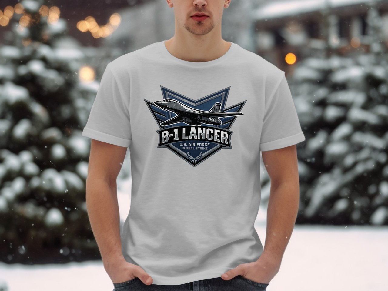 B-1 Lancer T-Shirt, US Air Force Bomber Graphic Tee, Military Aviation Veteran Gift, Global Strike Plane Crew Shirt, Patriotic Aircraft Top