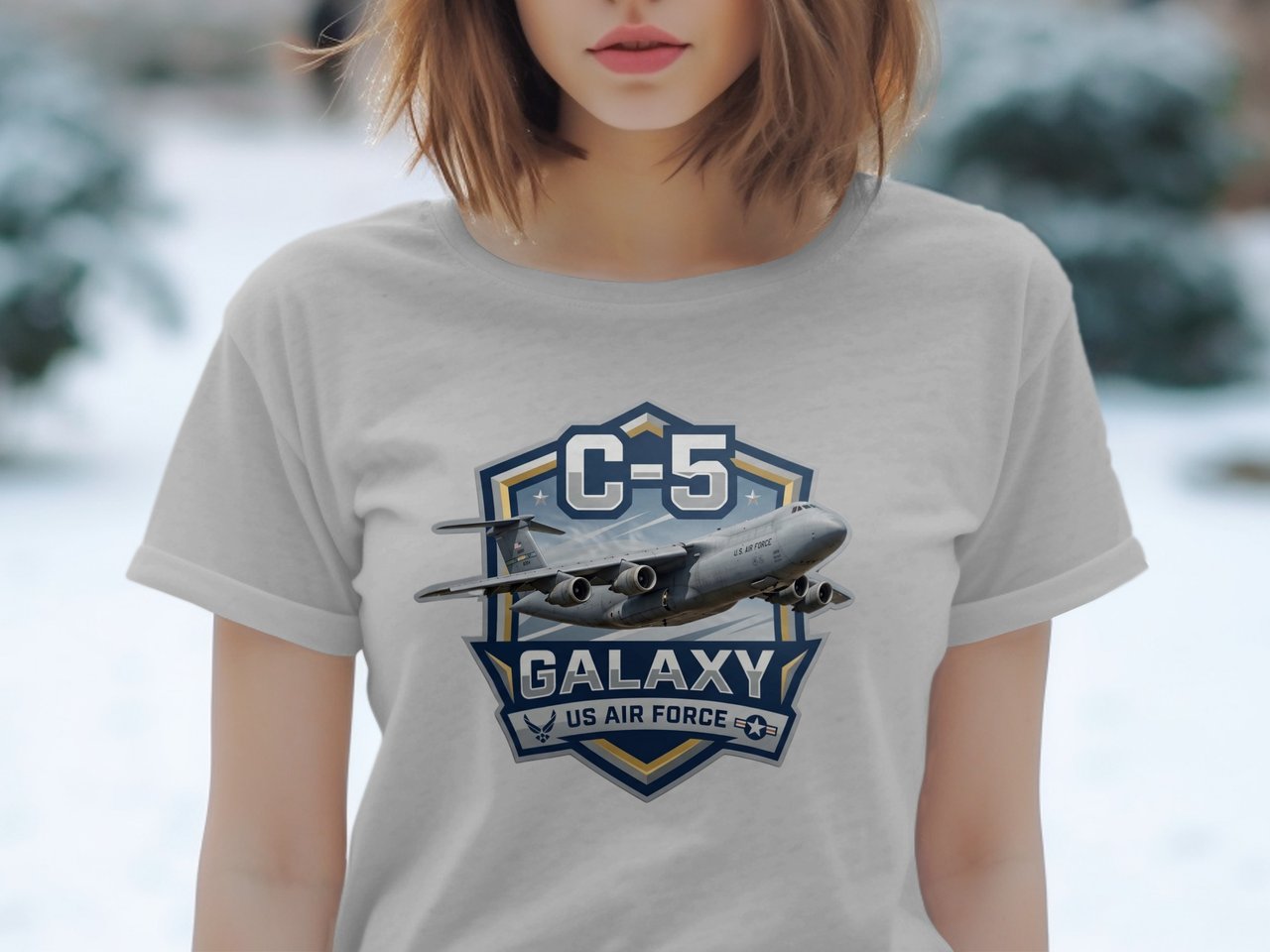 C-5 Galaxy T-Shirt, US Military Cargo Airplane Tee, Air Force Pilot Veteran Shirt, Aviation Enthusiast Gift, Heavy Airlift Graphic Top