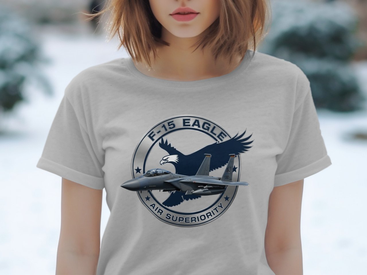 F-15 Eagle Fighter Jet T-Shirt, Military Aviation Air Superiority Shirt, Pilot Veteran Gift, Graphic Air Force Plane Tee for Men and Women