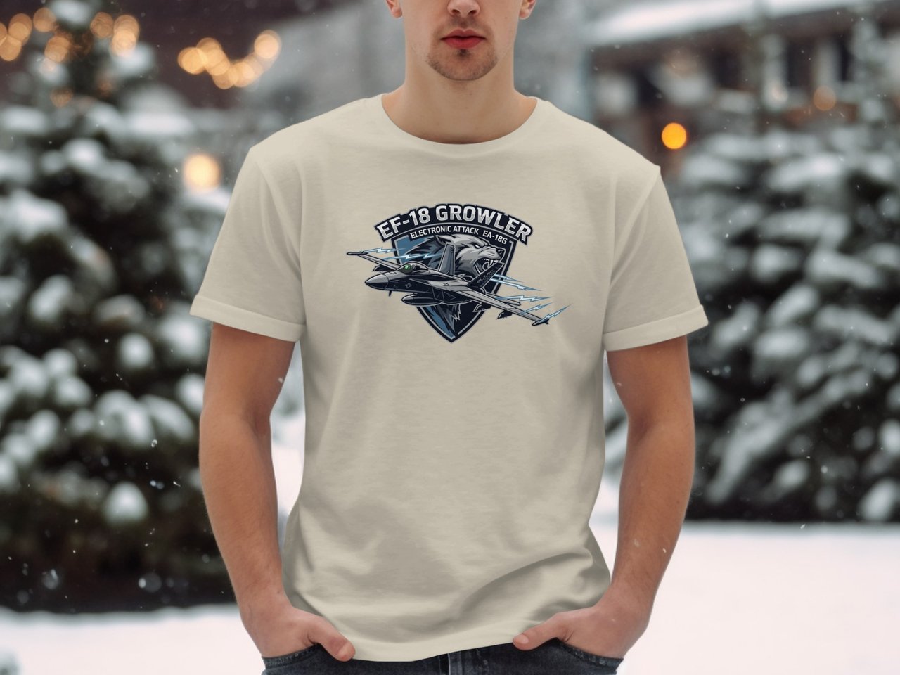 EA-18G Growler Jet T-Shirt, Military Aviation Shirt, Fighter Pilot Graphic Tee, Electronic Attack Navy Aircraft Gift for Aviation Geek
