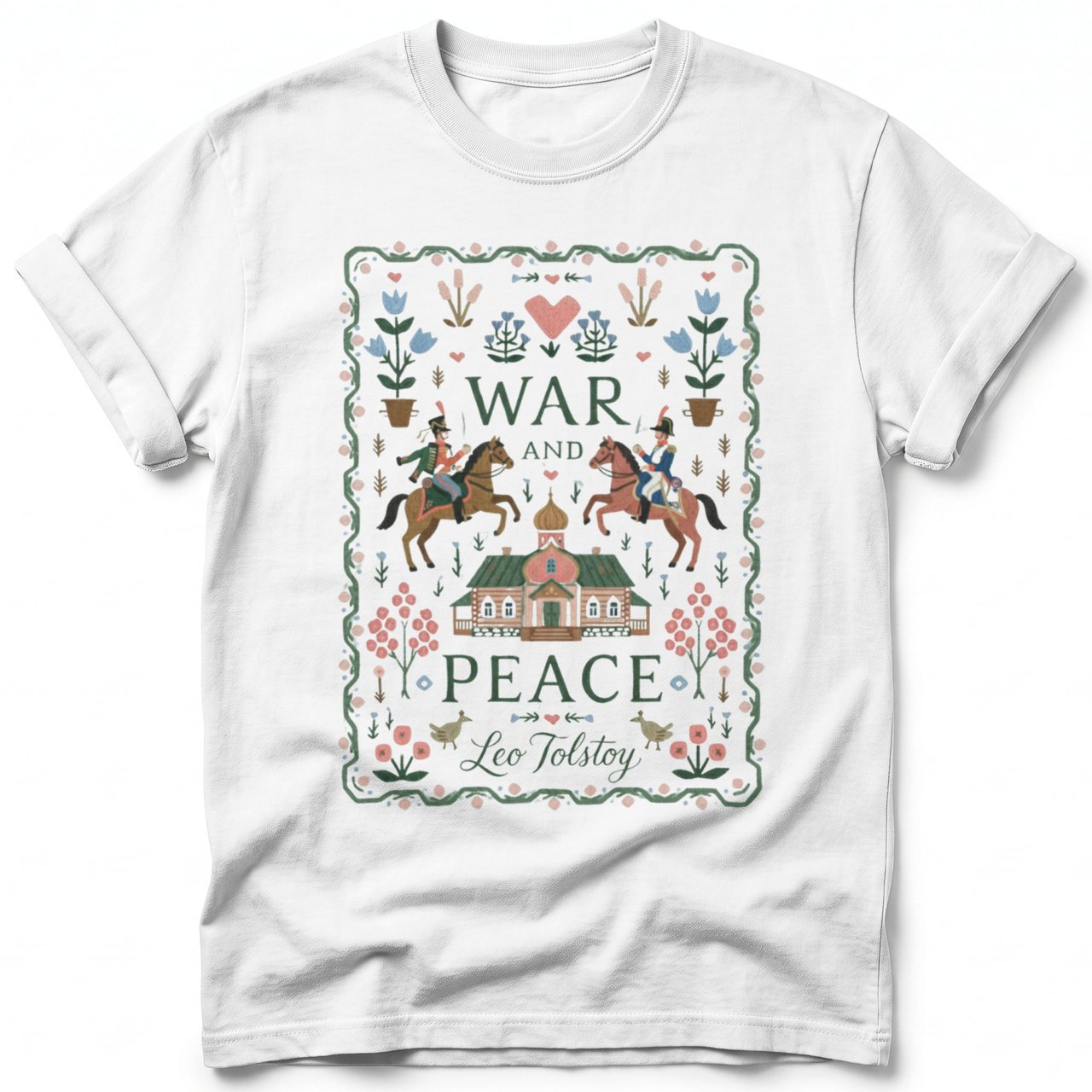 War and Peace Folk Art Tee