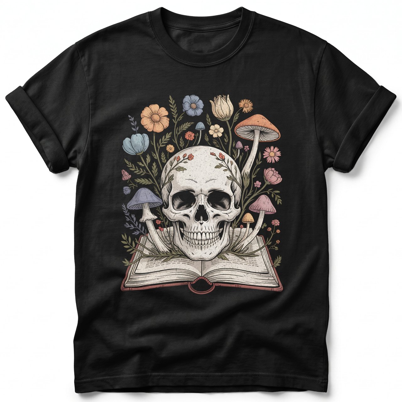 Botanical Skull Book Tee