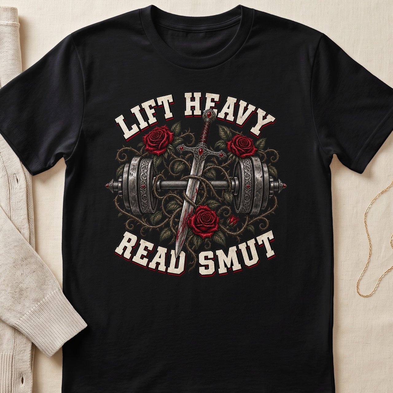 Lift Heavy Read Smut Tee — Longsword