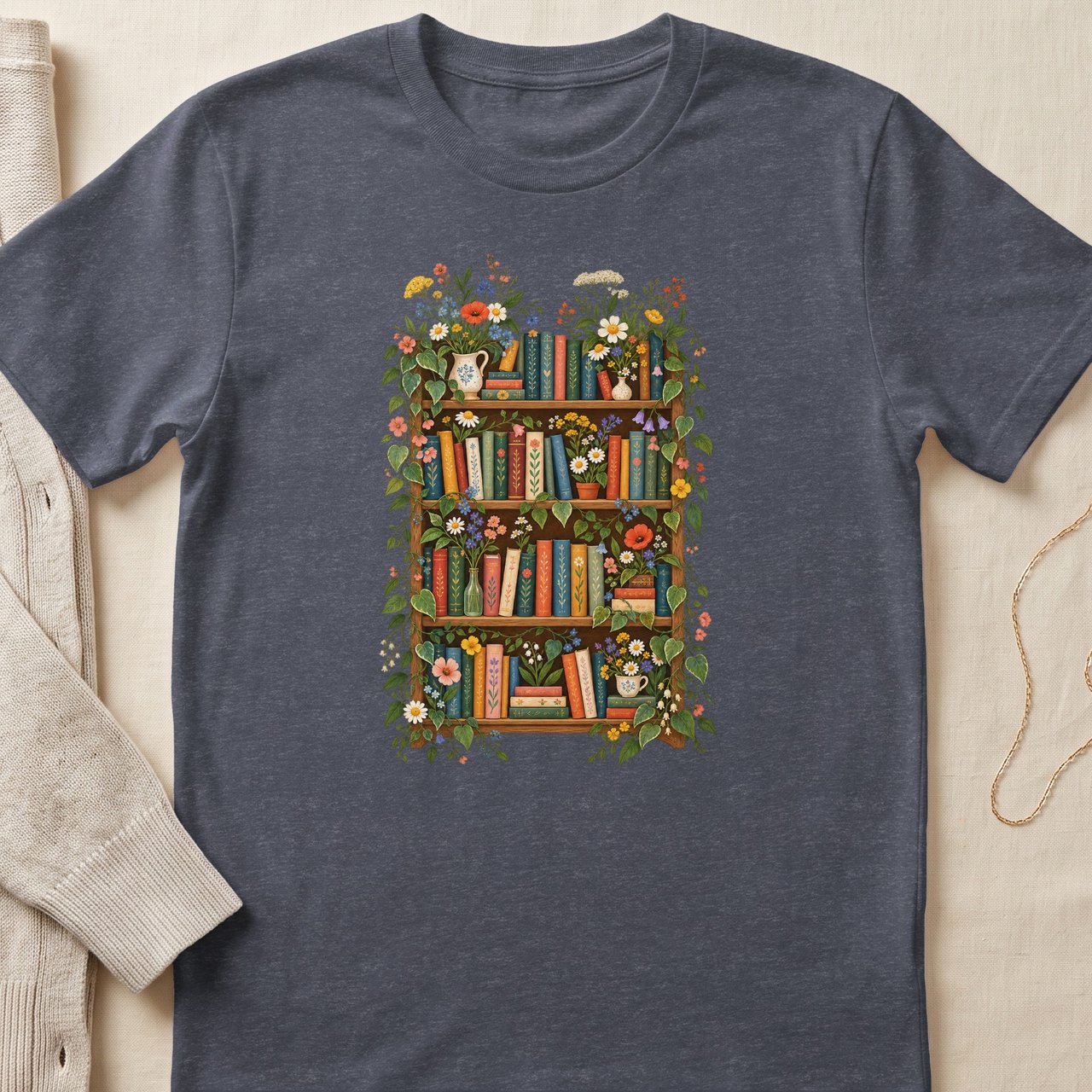 Floral Bookshelf Tee
