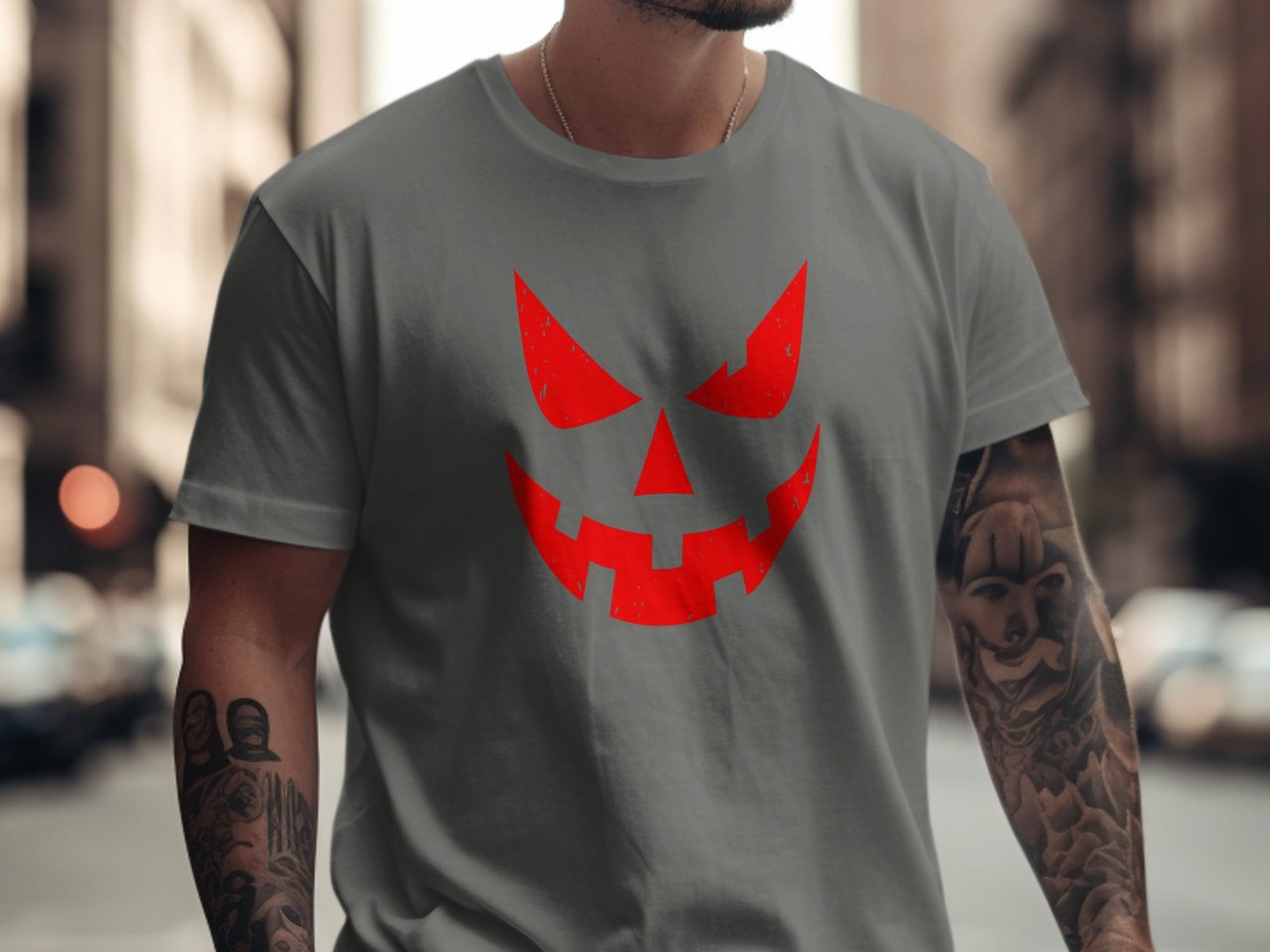 Evil Pumpkin Face Tee
