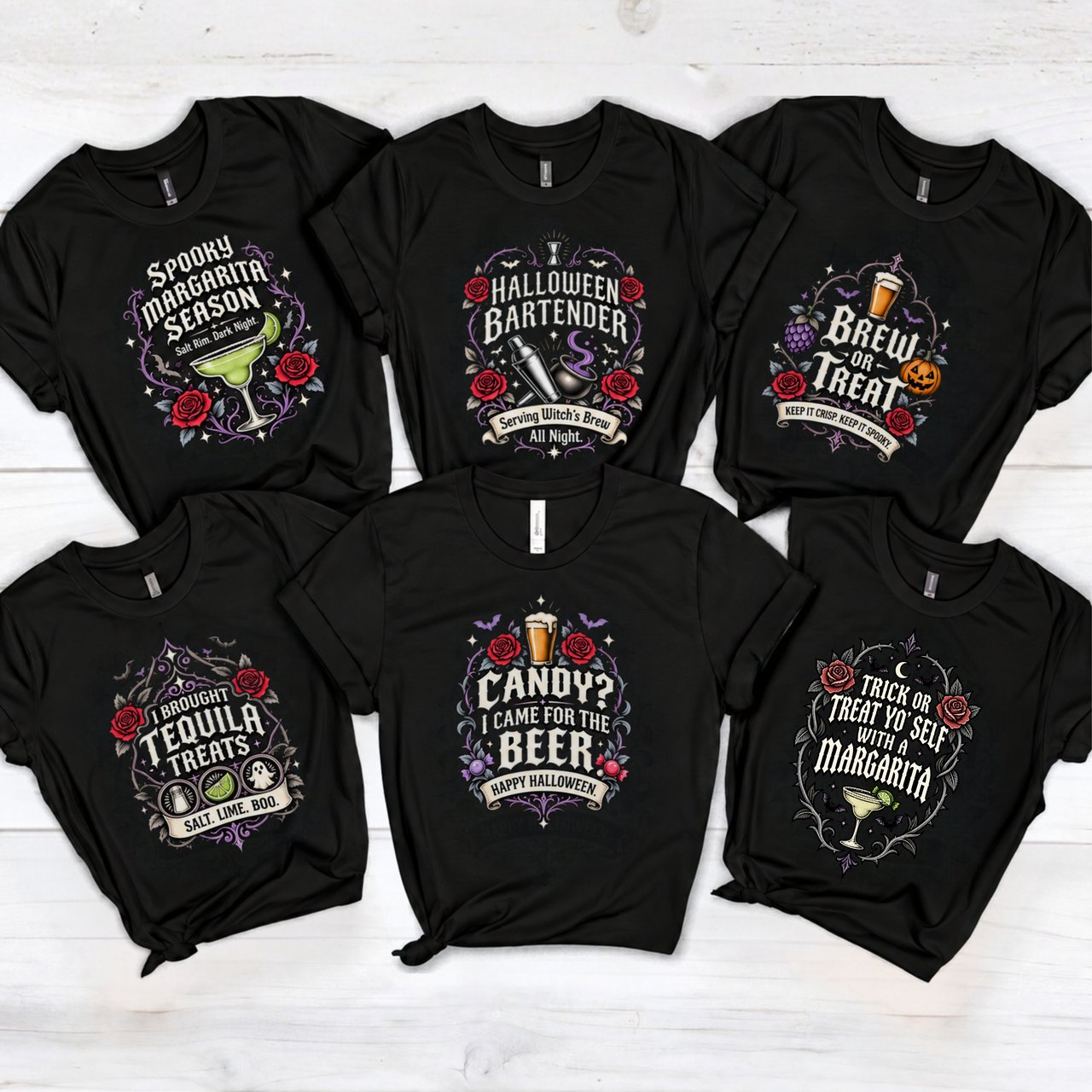 Halloween Drinking Shirt Gothic Tequila Margarita
