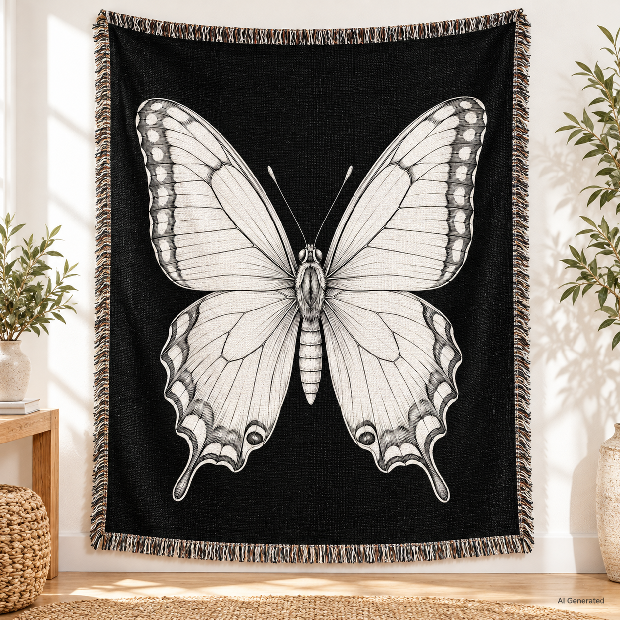 Vintage Butterfly Blanket