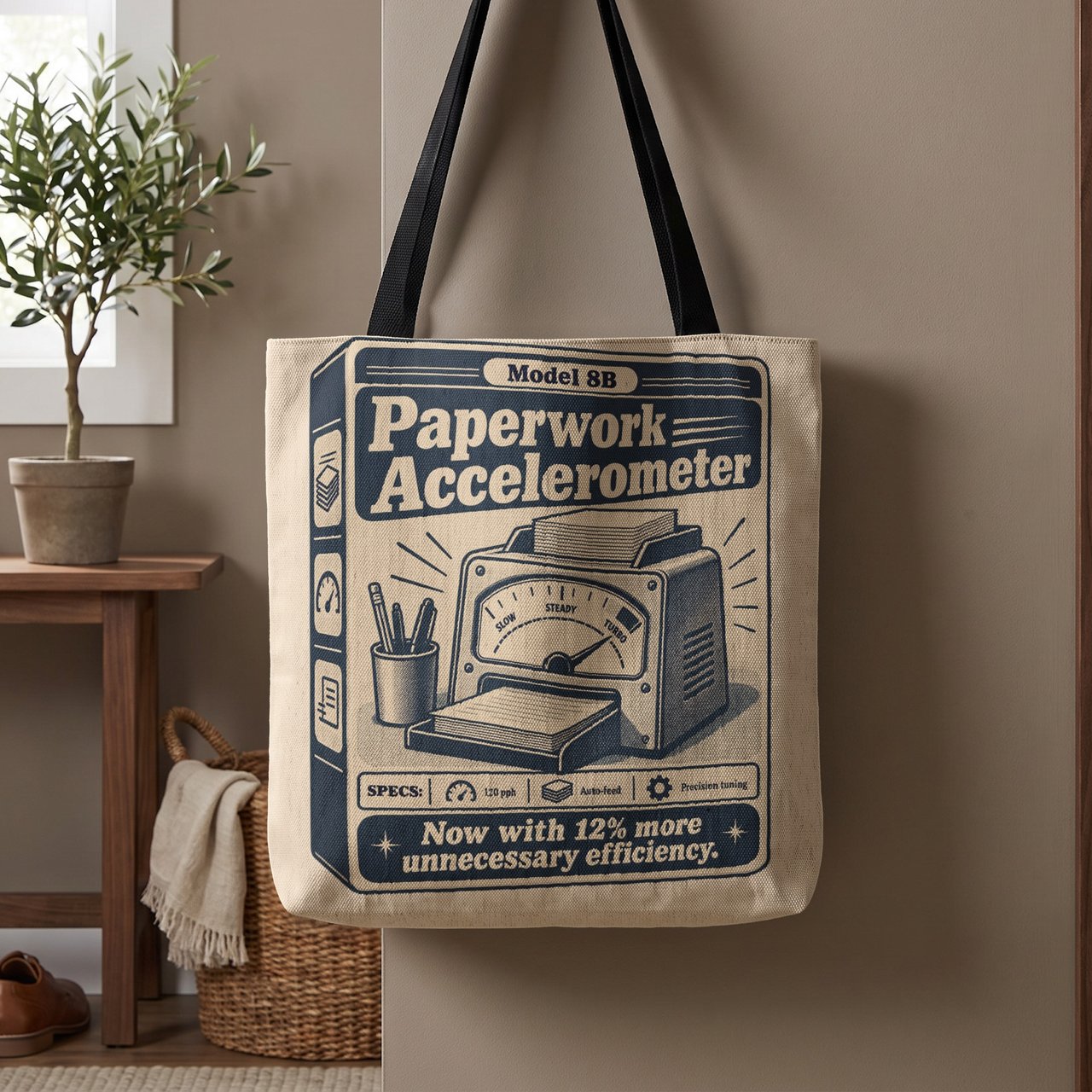 Paperwork Accelerometer Tote Bag