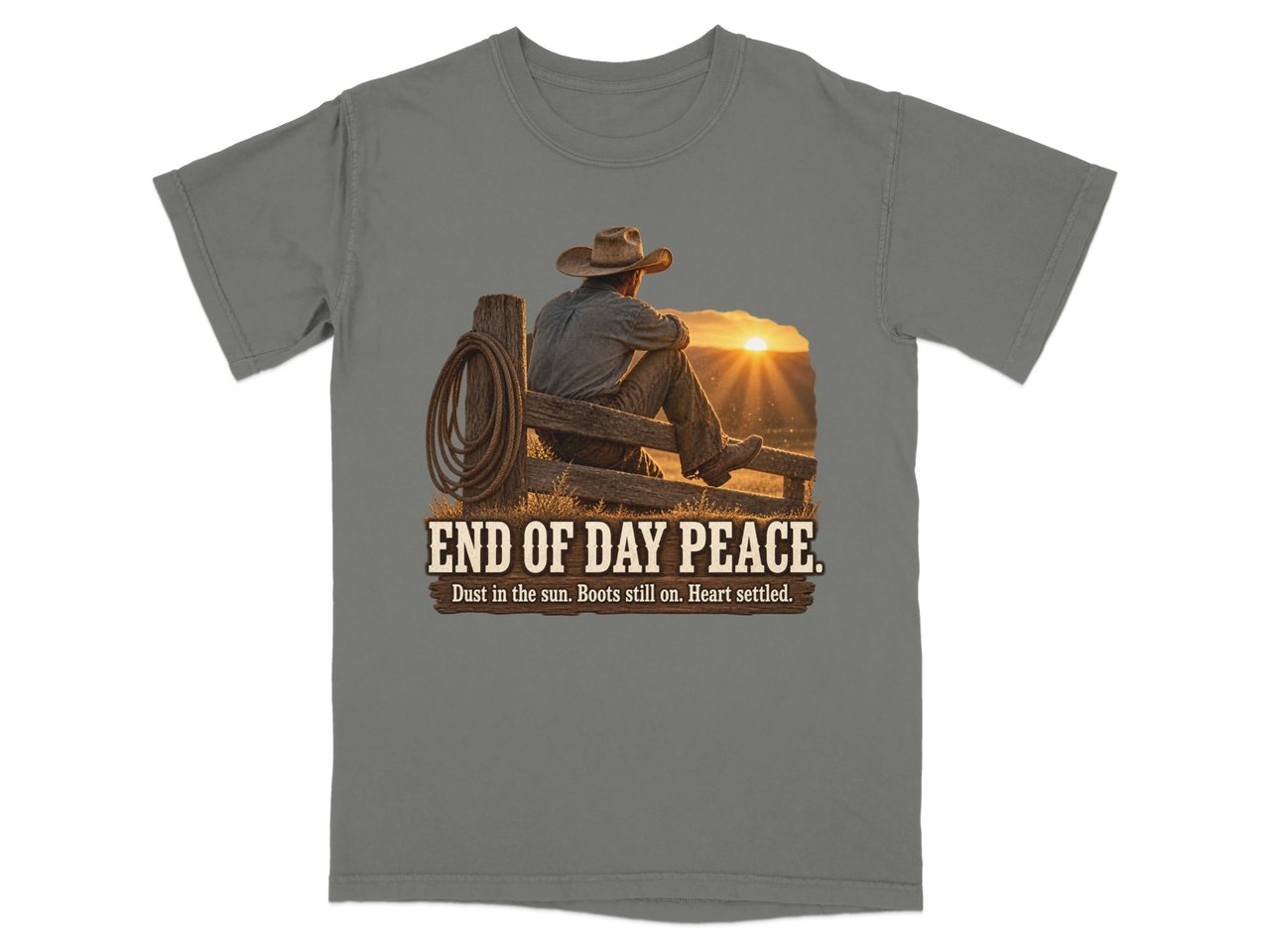 End of Day Peace Cowboy Tee