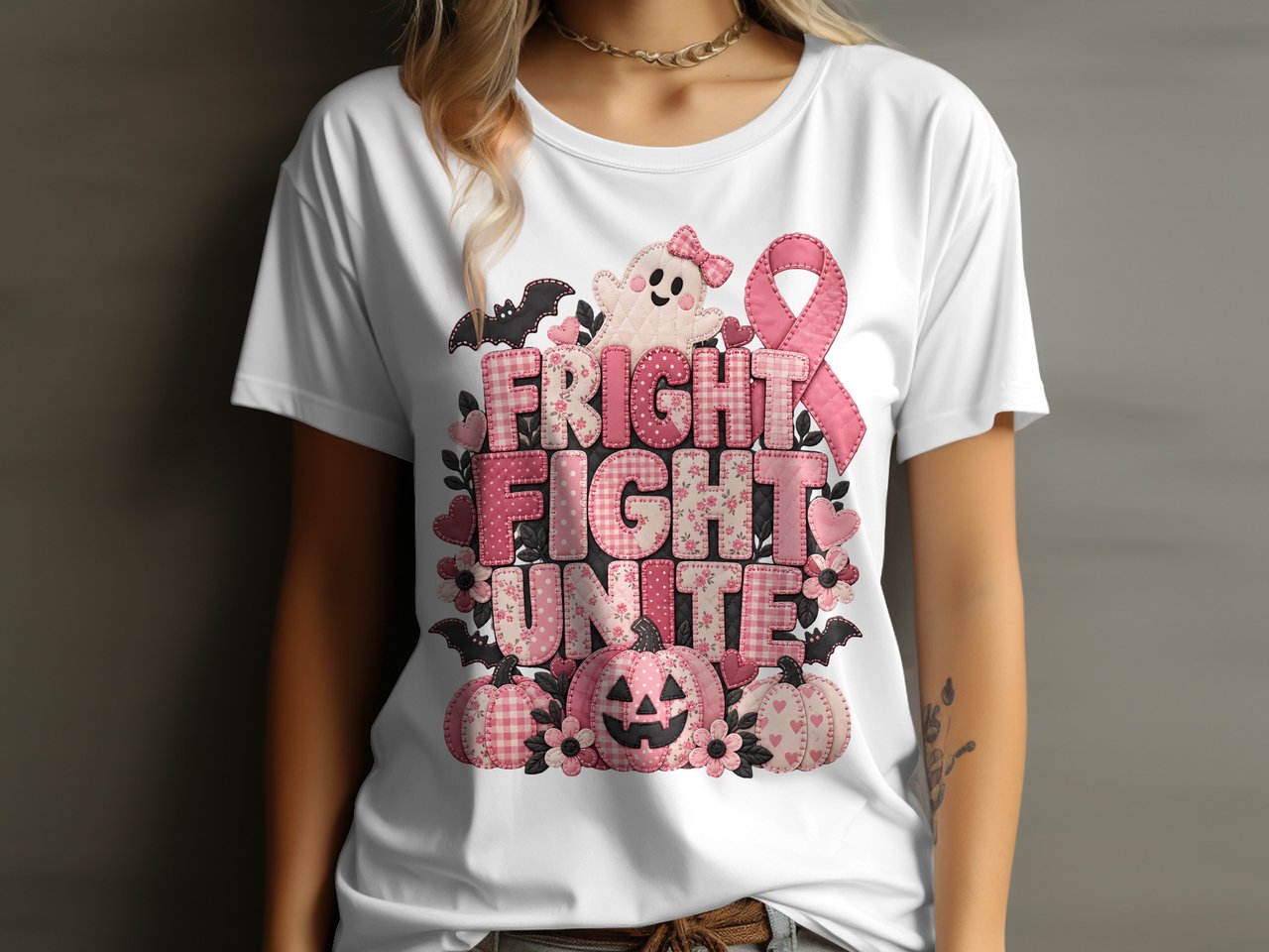 Fright Fight Unite Patchwork Tee