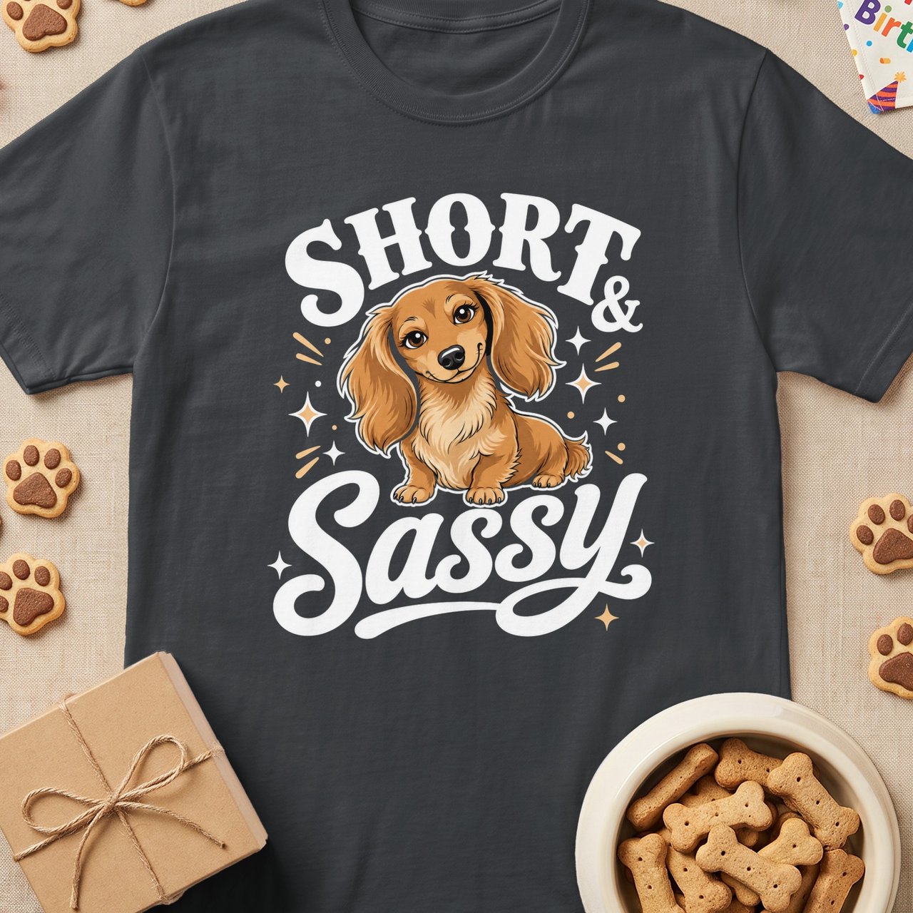 Short & Sassy Longhaired Doxie T-Shirt