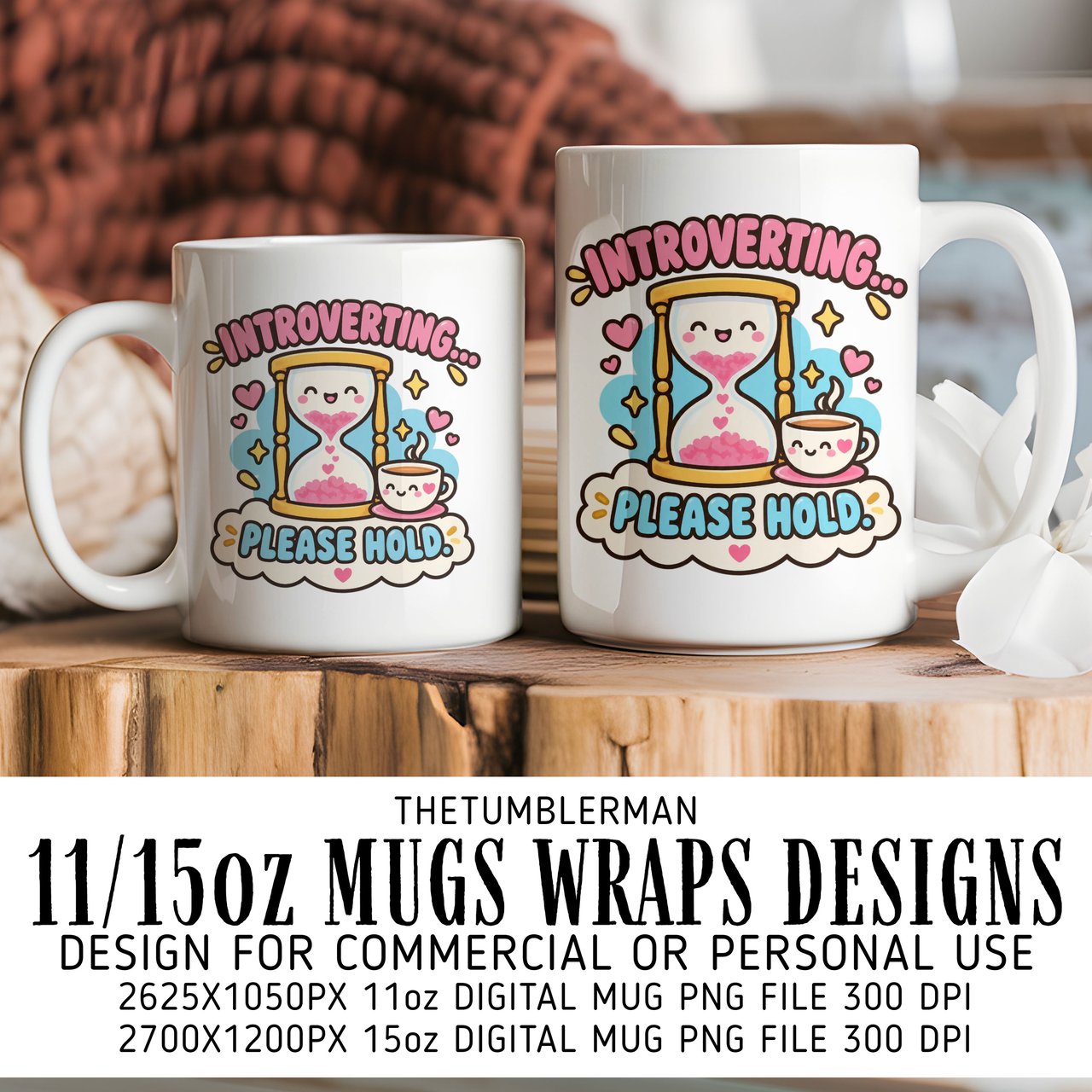 Introverting Please Hold Mug Wrap