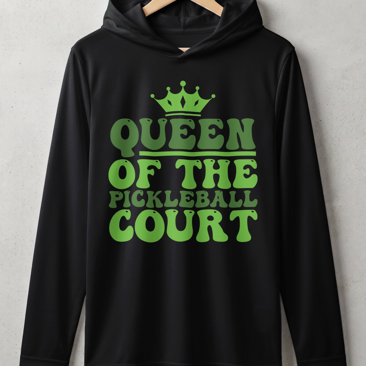 Pickleball Sport-Tek Performance Hood, Queen of the Pickleball Court, Lightweight Performance Hoodie