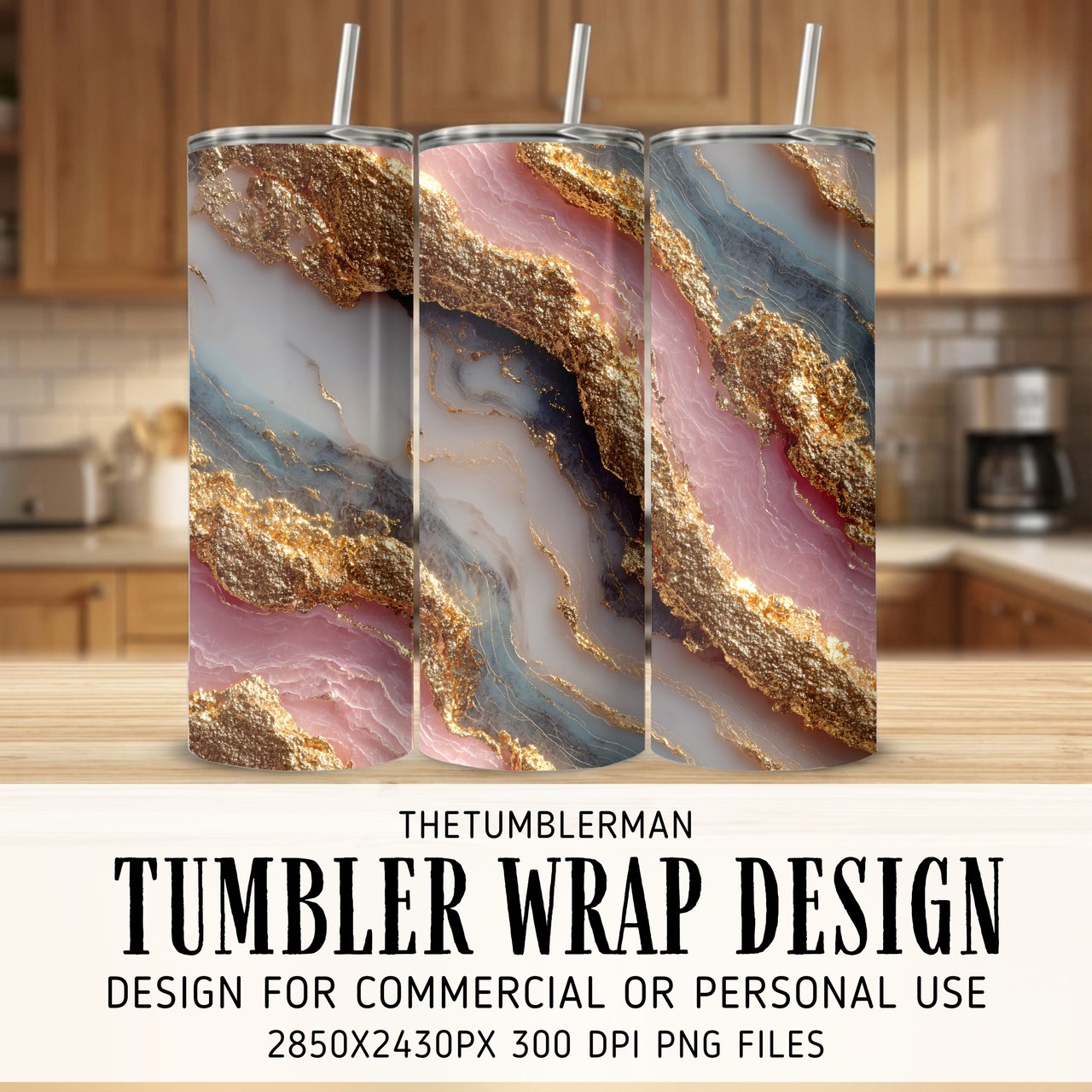 20 oz Skinny Tumbler Wrap, Gold Marble Sublimation Design, Digital Tumbler, Straight and Tapered Wrap png, Instant Download
