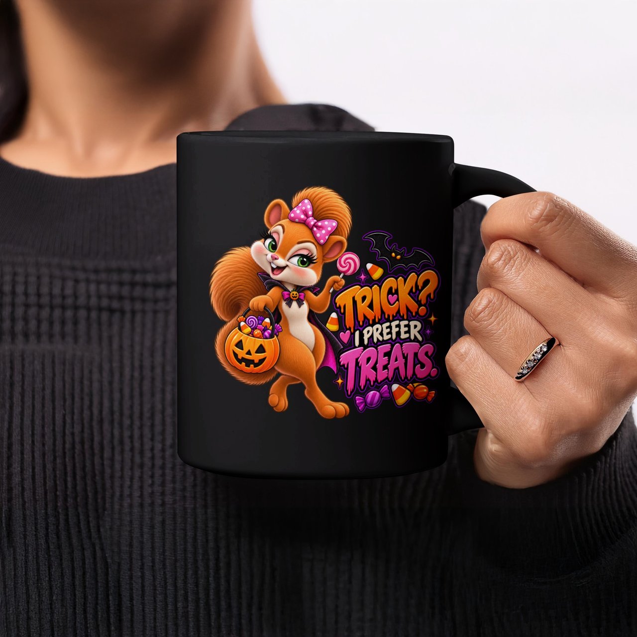 Trick I Prefer Treats Squirrel Mug