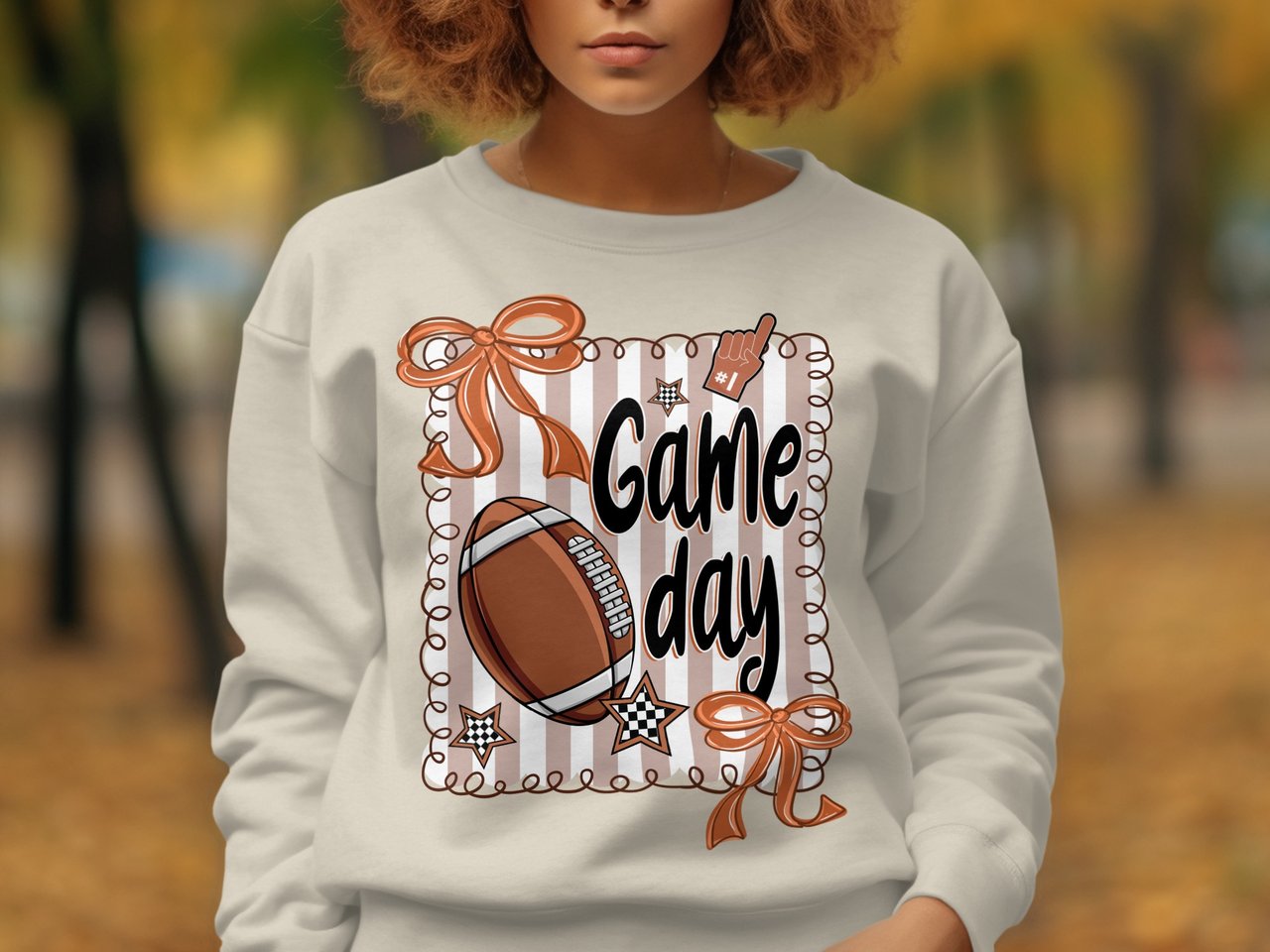 Game Day Tumbler, Football Season, Sports Lover Gift, Tailgate Party, Gift for Athlete, Number One Fan, Stars and Bows Design