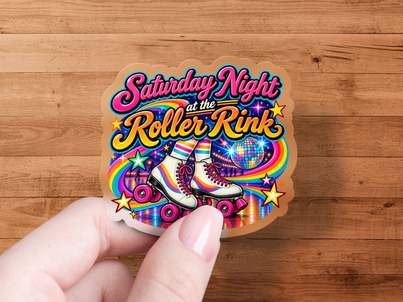 Saturday Night Roller Rink Sticker
