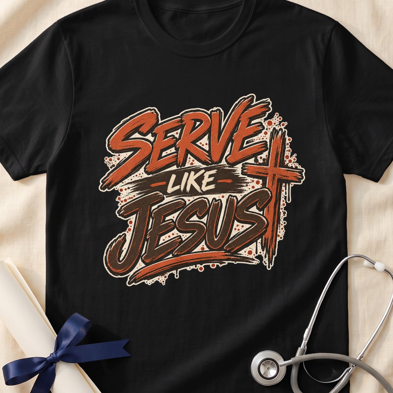 Serve Like Jesus Christian Gildan Shirt