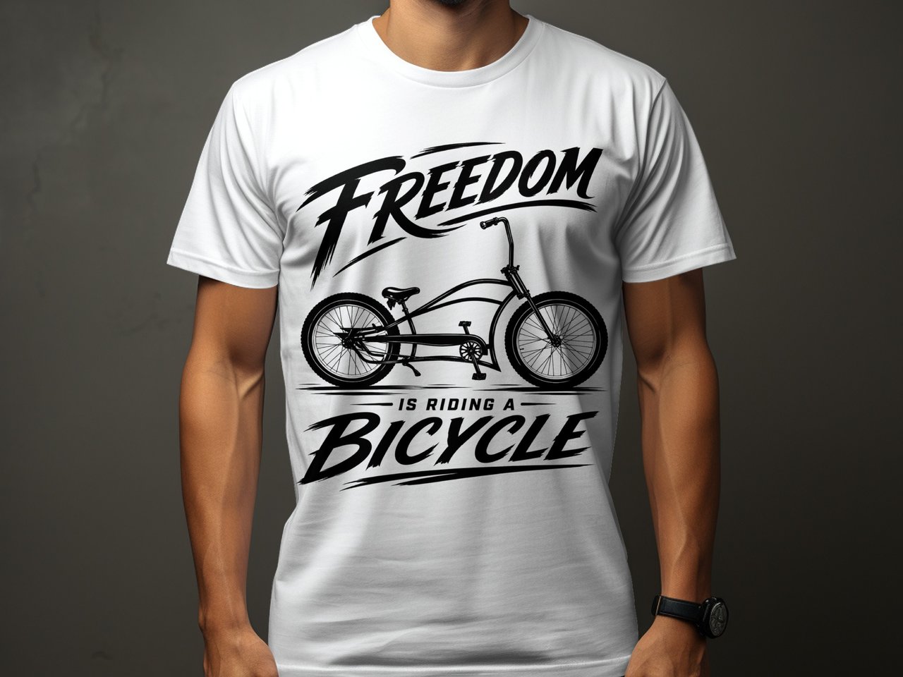 Freedom Is Riding a Bicycle | Stretch Cruiser T-Shirt