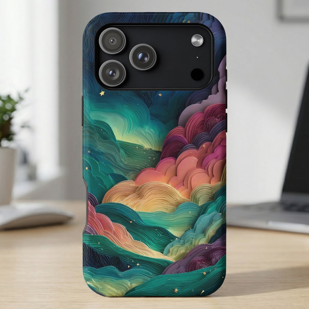 Celestial Papercut Clouds MagSafe® Phone Case