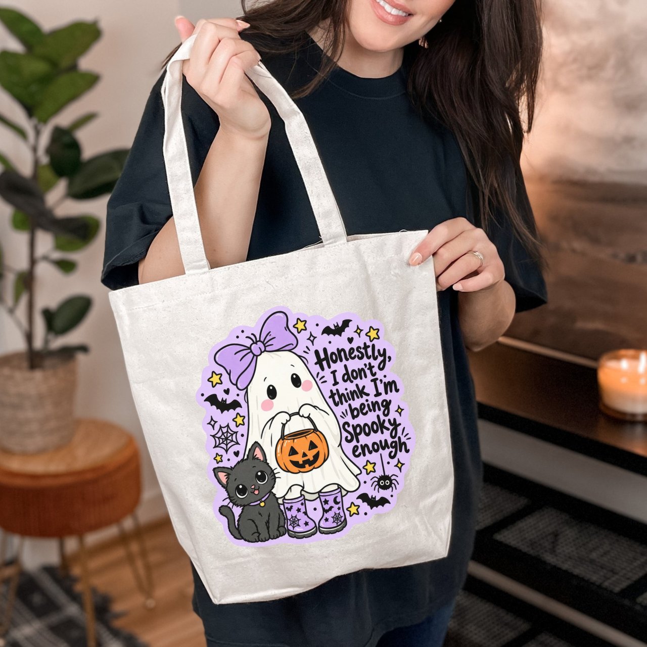 Not Spooky Enough Ghost Tote Bag