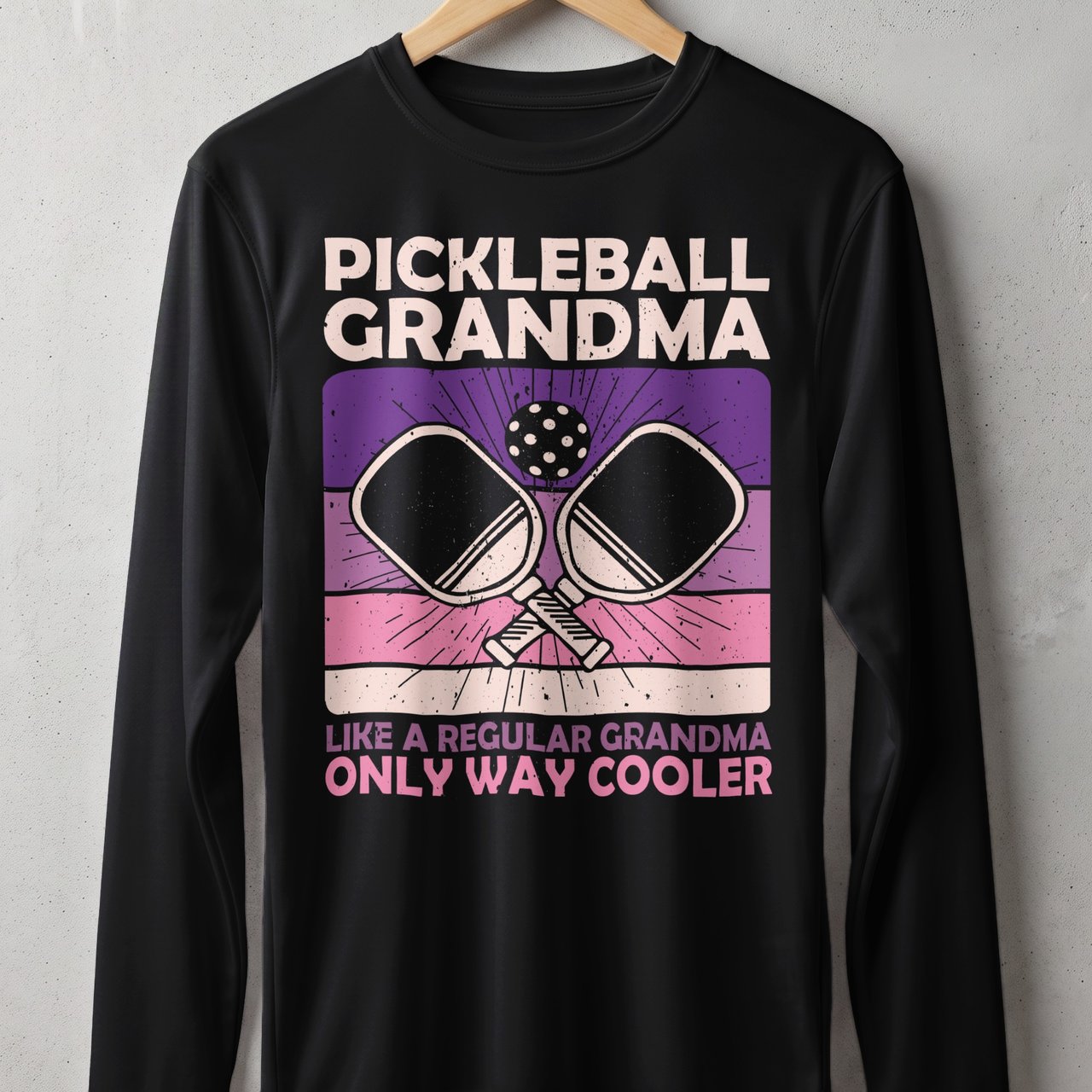 Pickleball Sport-Tek Long Sleeve Tee, Pickleball Grandma Like a Regular Grandma Only Way Cooler, Sun Shield Shirt