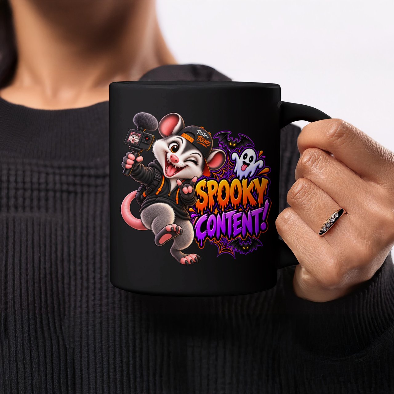 Spooky Content Opossum Mug