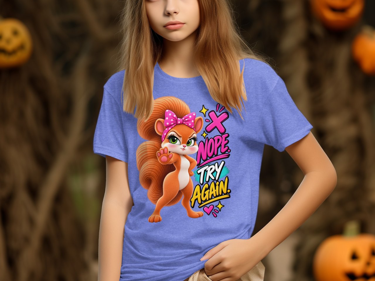 Nope Try Again Sally the Squirrel Tee