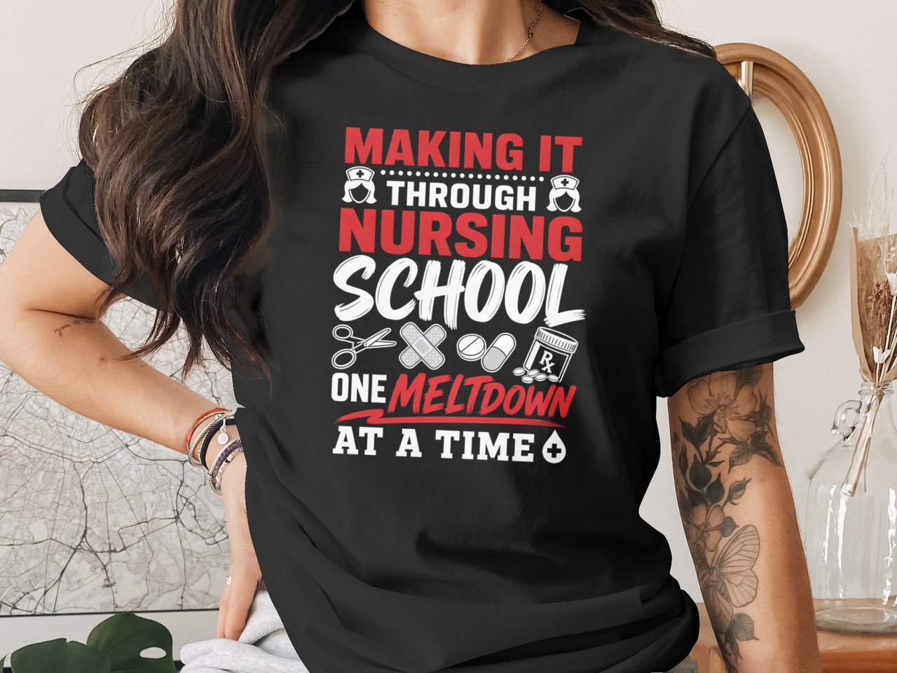 Funny Nurse Student T-Shirt: Nursing School Meltdown Quote, Healthcare Future RN Humor