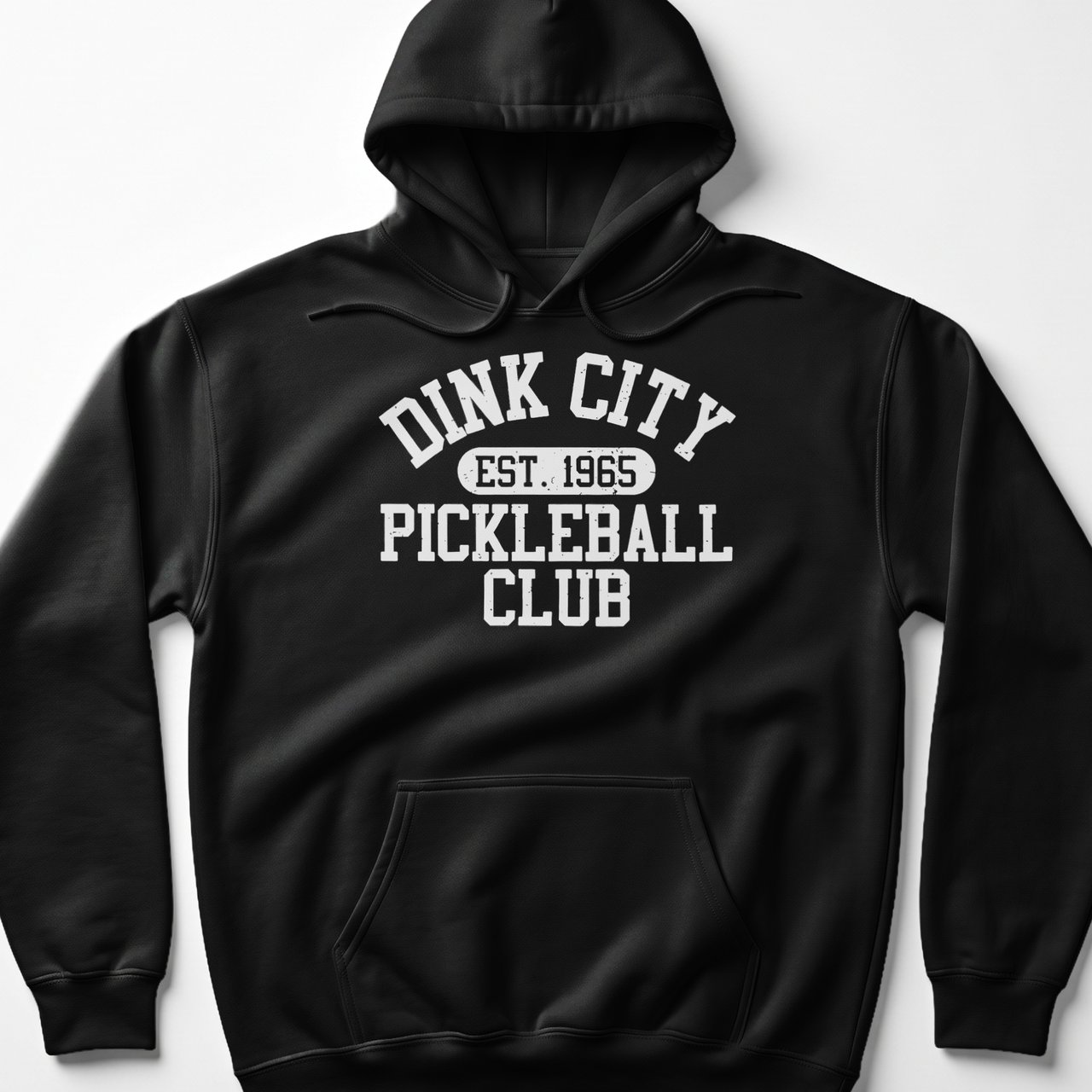 Pickleball Gildan Fleece Hoodie, Dink City Est. 1965 Pickleball Club, Court Pullover