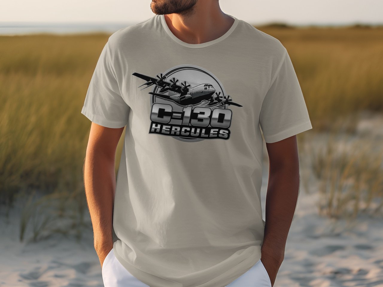 C-130 Hercules Aircraft T-Shirt, Military Plane Graphic Tee for Veteran Pilot Aviation Enthusiast Gift, Air Force Shirt