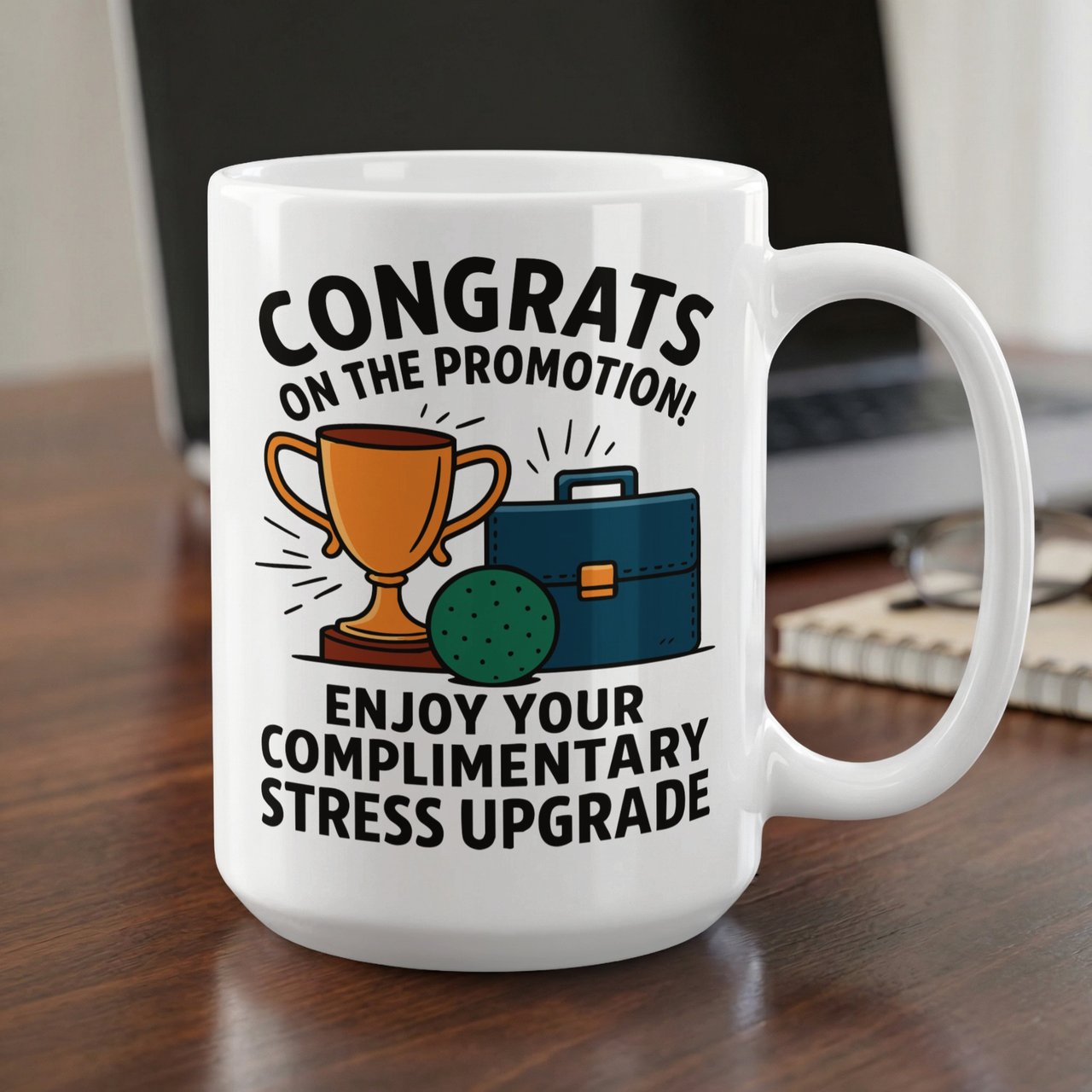 Congrats on the Promotion Mug – Funny Coworker Gift