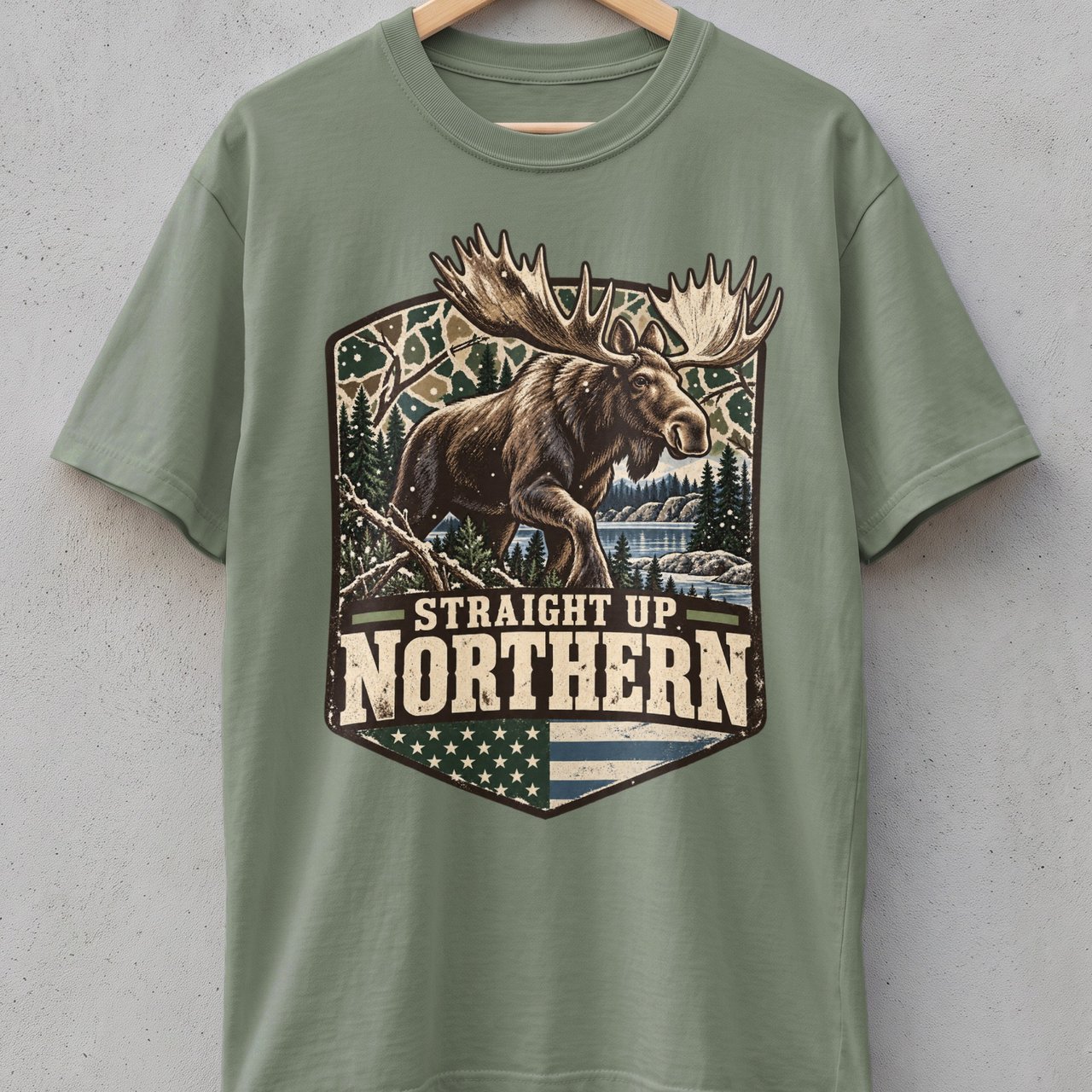 Straight Up Northern Moose Tee