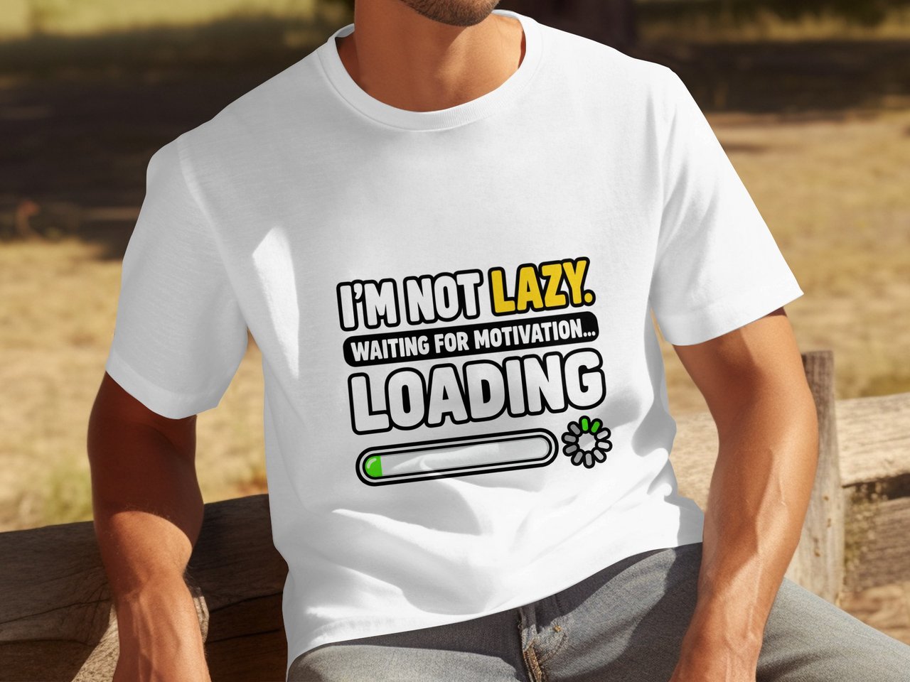 Not Lazy Motivation Loading Tee