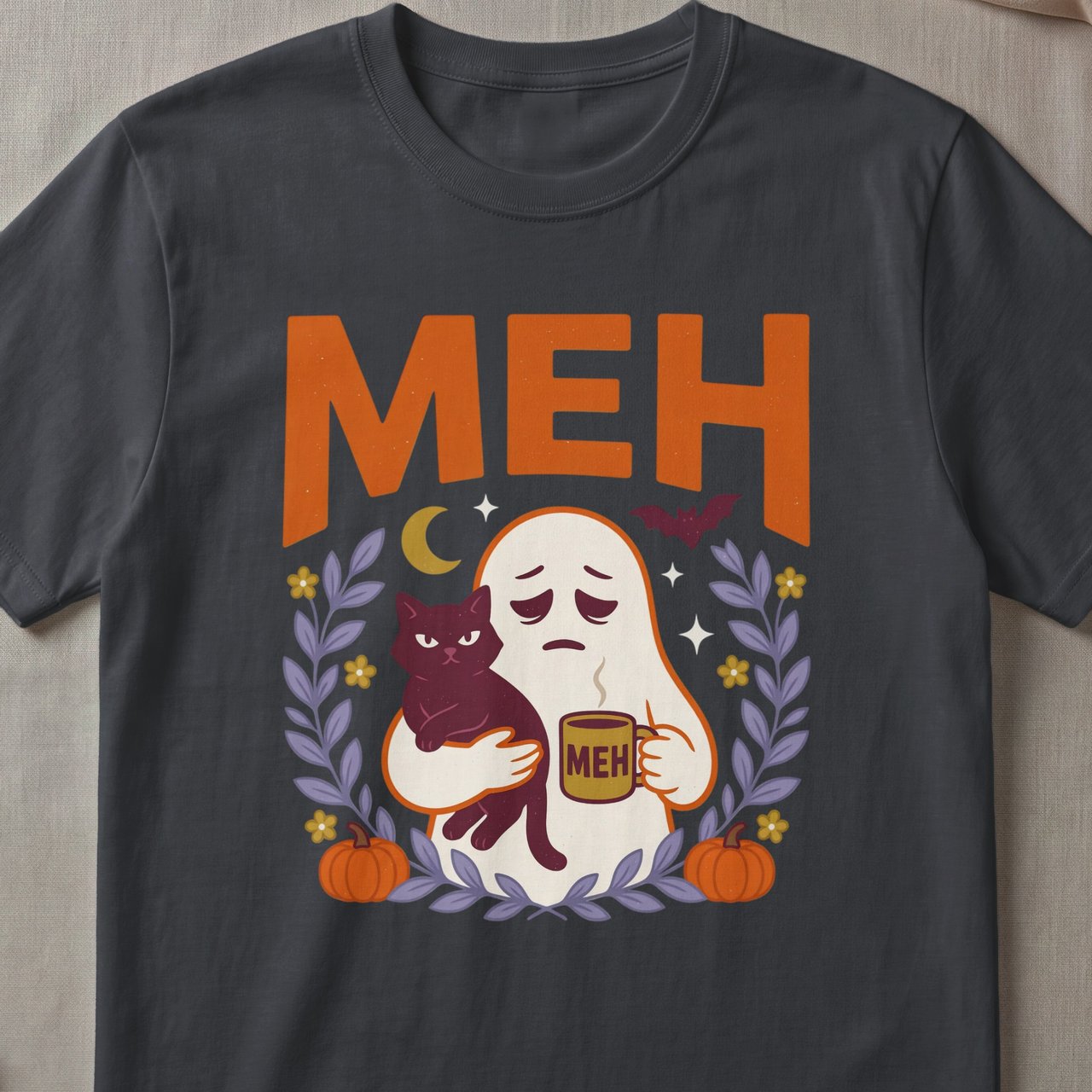 Meh Ghost Coffee Tee