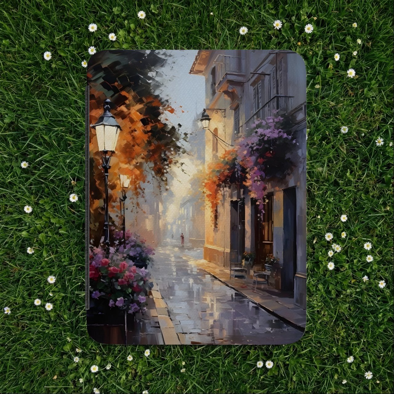 Romantic European Street Kindle Case