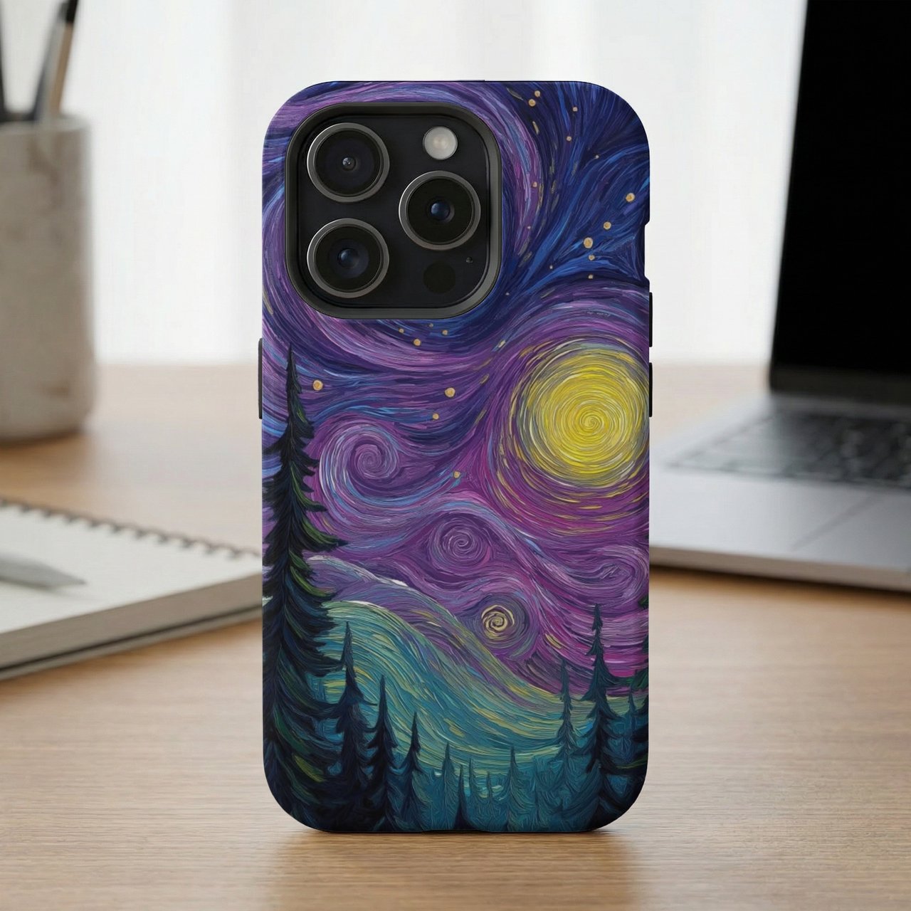 Starry Night Forest MagSafe® Phone Case