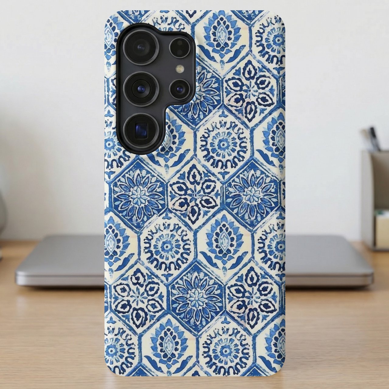 Blue Mediterranean Tile MagSafe® Phone Case