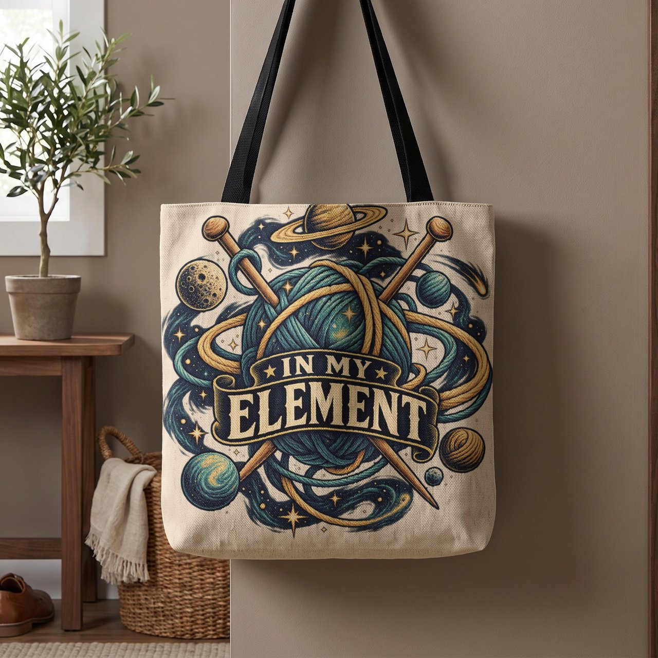 In My Element Knitting Tote Bag