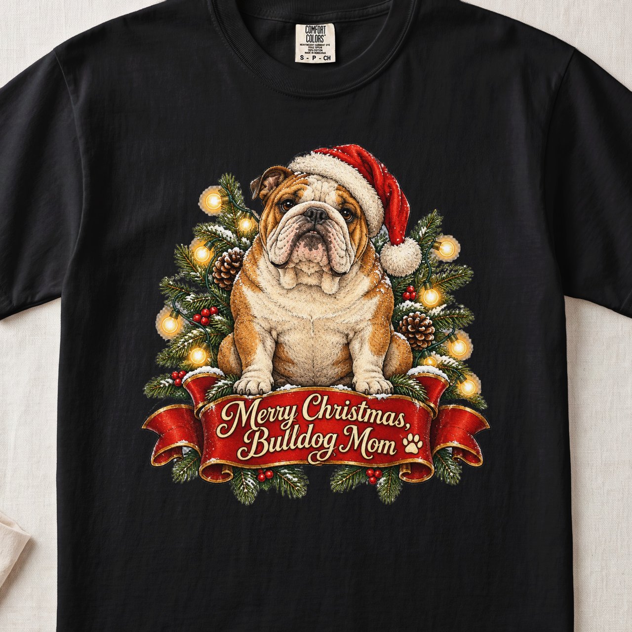 Merry Christmas Bulldog Mom Shirt – Bulldog Holiday Tee